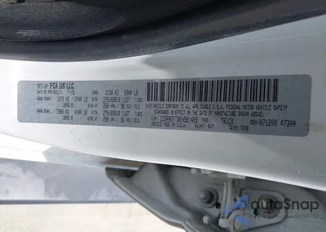 2019 Ram 1500 Big Horn/Lone Star 4X2 5'7 Box z USA, uszkodzony, nr VIN 1C6RREFT3KN581499